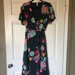 Floral wrap dress